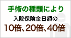 ��p�̎�ނɂ����@�ی������z��10�{�A20�{�A40�{
