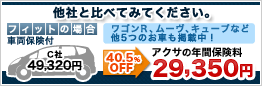 国内大手損保と比べてください!!フィットの場合 車両保険付 大手D社 58,280円 41.9%OFF アクサの年間保険料 33,880円 ワゴンR、ムーウ゛、キューブなど他5つのお車も掲載中!