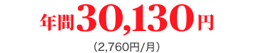 年間30,130円(2,760円/月)