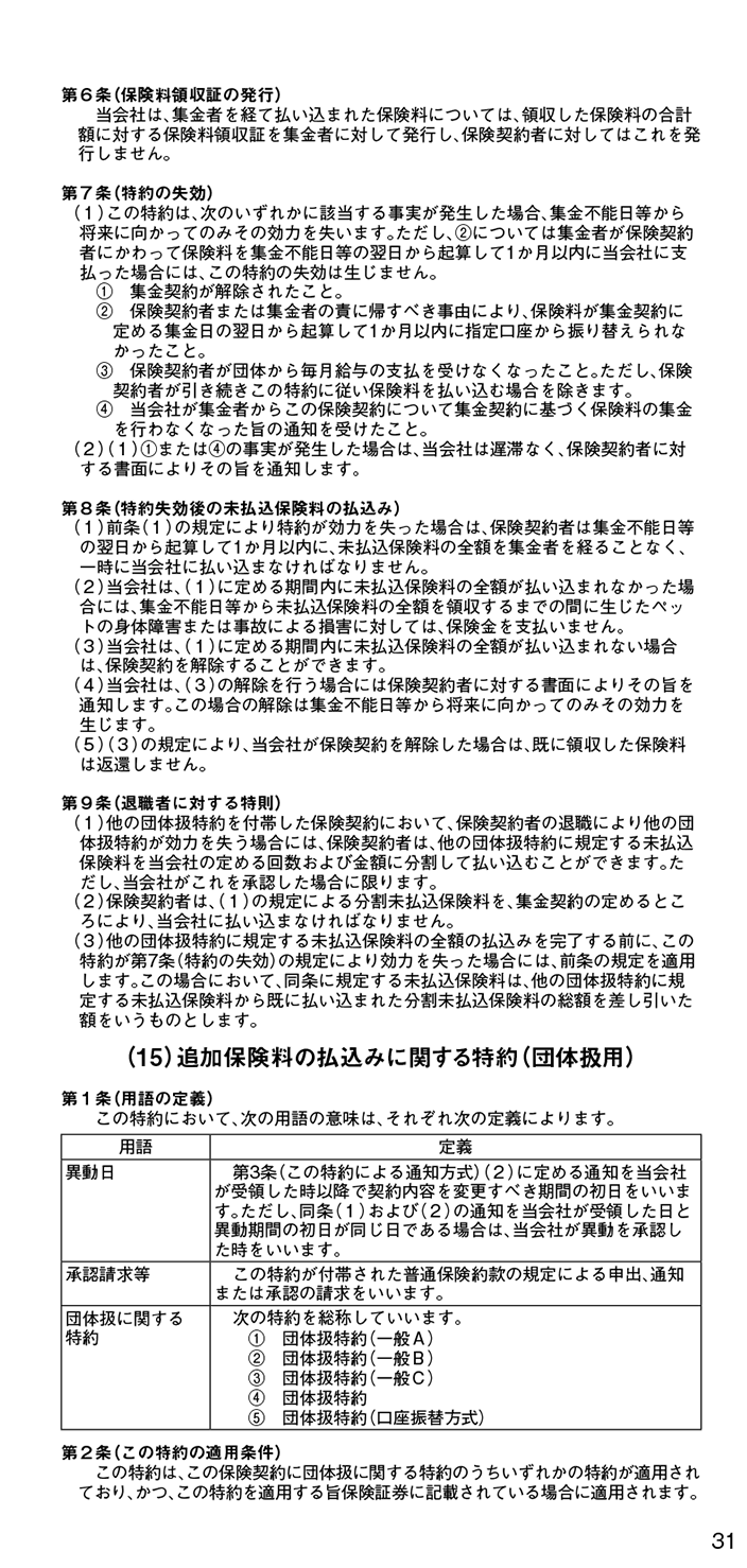 普通保険約款／特約 33