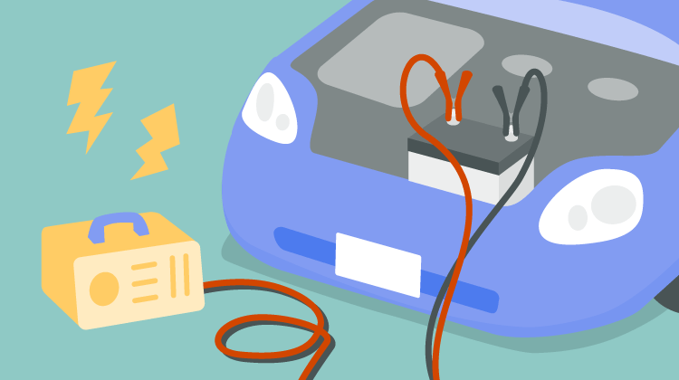 車のバッテリーを充電する方法