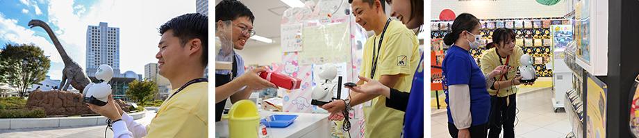 お買い物の道中で町を散策。いろいろなおもちゃ(福井)やカプセルトイ(旭川)を一緒に選びました