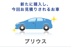 新たに購入し、今回お見積りされるお車「プリウス」