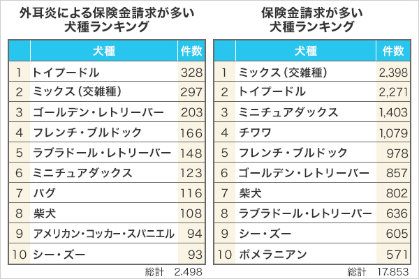 外耳炎にかかりやすい犬種