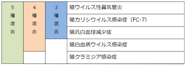 猫の混合ワクチン　種類と予防できる感染症