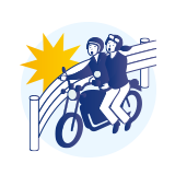 バイクを運転中、誤ってガードレールに激突してケガをしてしまった。