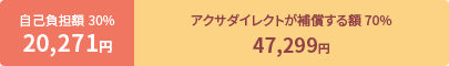 ���ȕ��S�z 30% 20,271�~ �A�N�T�_�C���N�g���⏞����z 70% 47,299�~